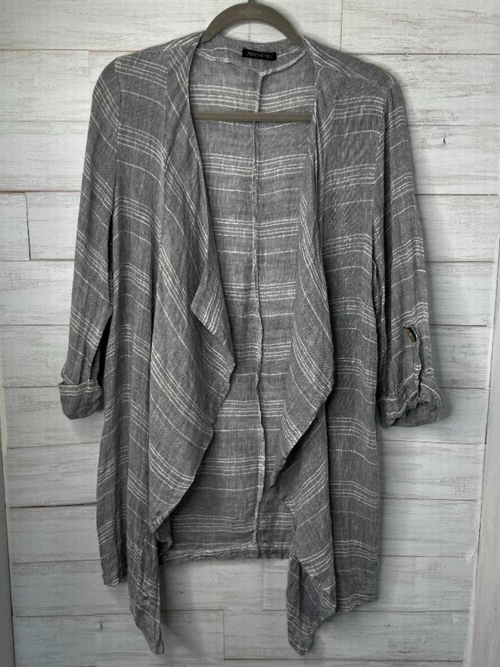 For Cynthia 100% Linen Costal Lightweight Beachy Open Cardigan Jacket Size XL